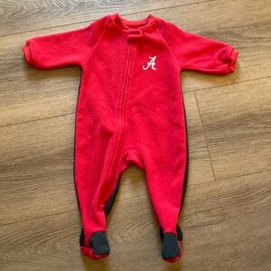 Alabama Crimson Tide Fleece Footed Onesie 3-6 Months